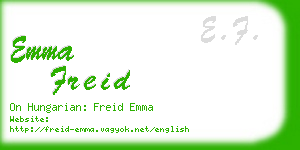 emma freid business card